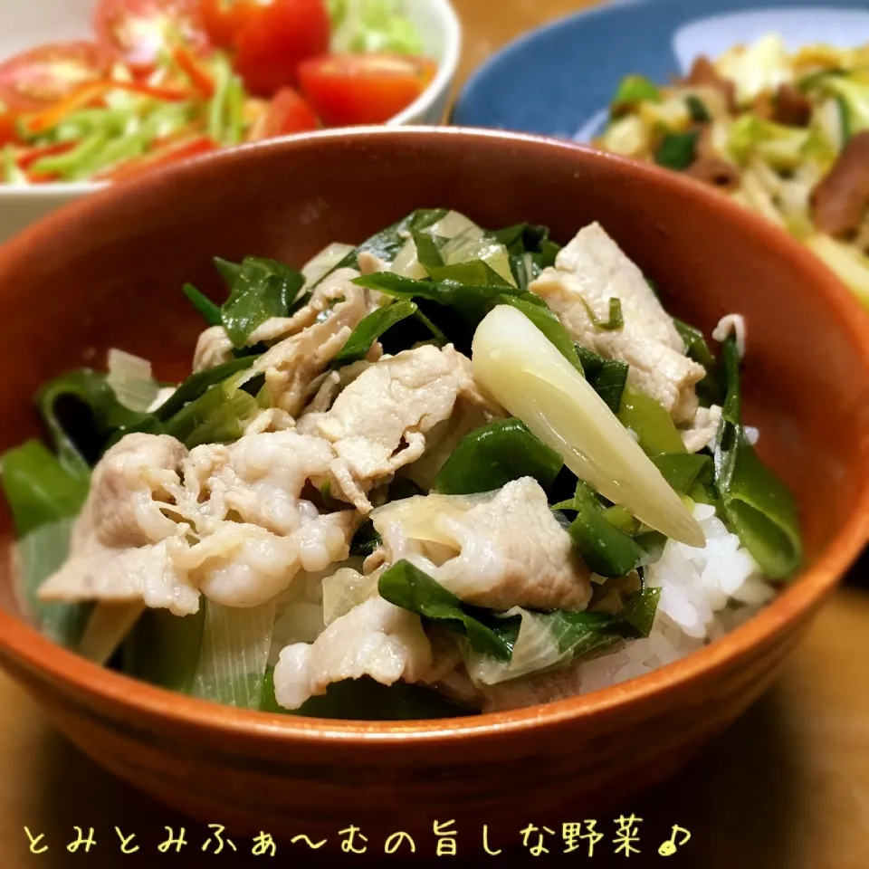 長ネギたっぷりな豚丼〜♪|とみとみたろうの男子ごはん♪さん