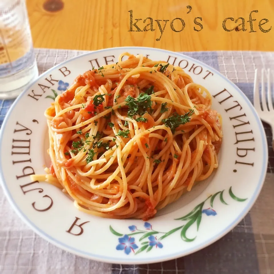 トマトチーズクリームパスタ♡|kayopyさん