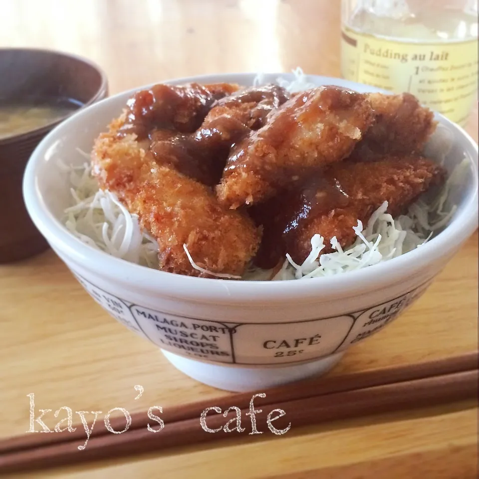 鶏胸ガリマヨフライの味噌カツ丼♡|kayopyさん