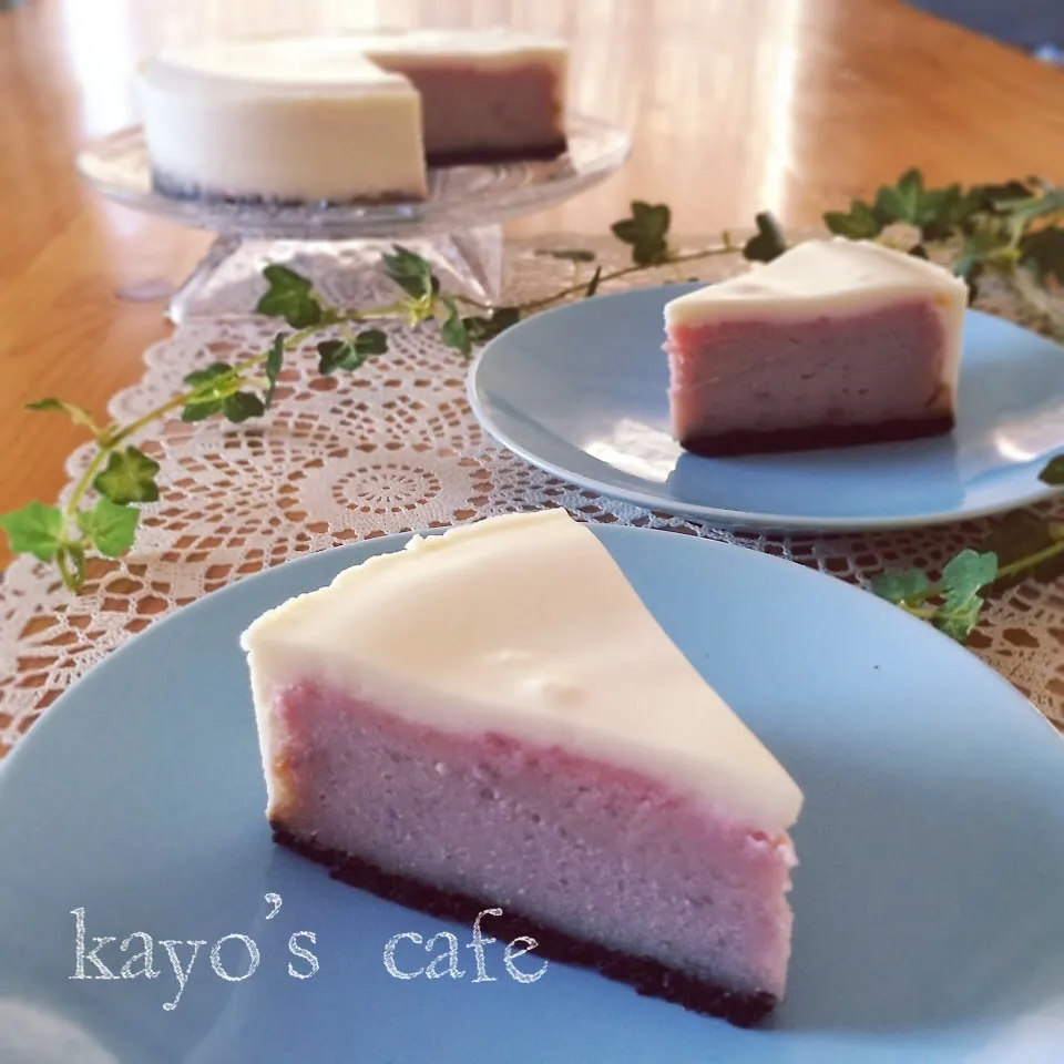 紫芋のベイクドチーズケーキ♪|kayopyさん