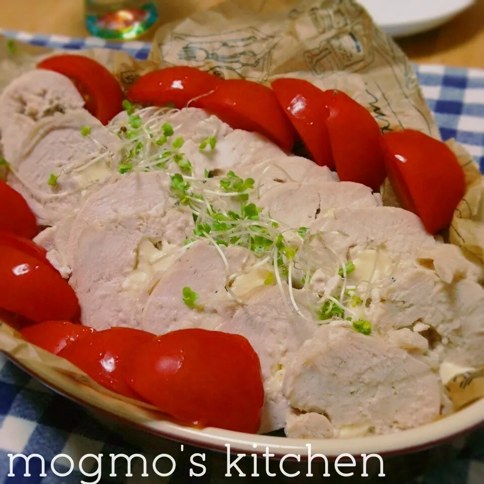 火を使わずにレンジで簡単♪チーズinロールチキン|mogmoさん