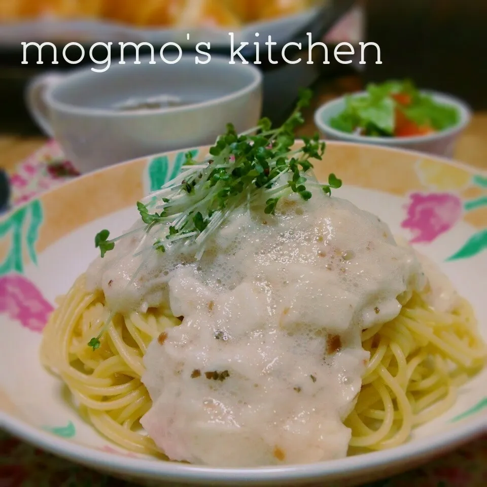 簡単♪胃腸に優しい♪山芋とシーチキンの和風パスタ|mogmoさん