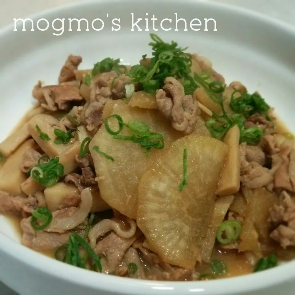 いつもの煮物にチョイ足し♪大根と豚肉のコク旨煮|mogmoさん