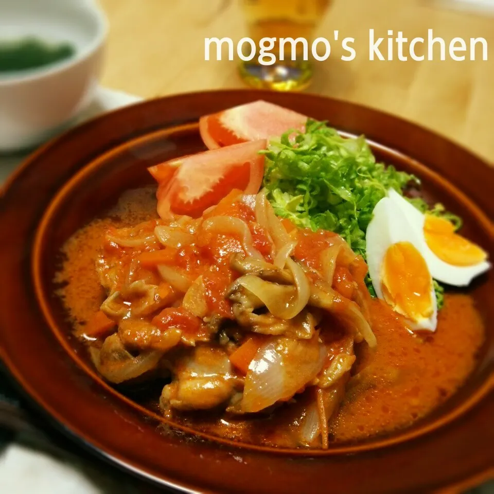 簡単&美味♪見映えもバッチリ♪鶏ももと野菜のトマトソース煮|mogmoさん