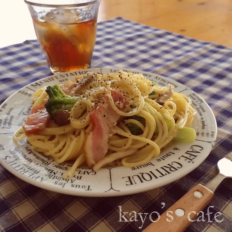 味噌きのこクリームパスタ♡|kayopyさん