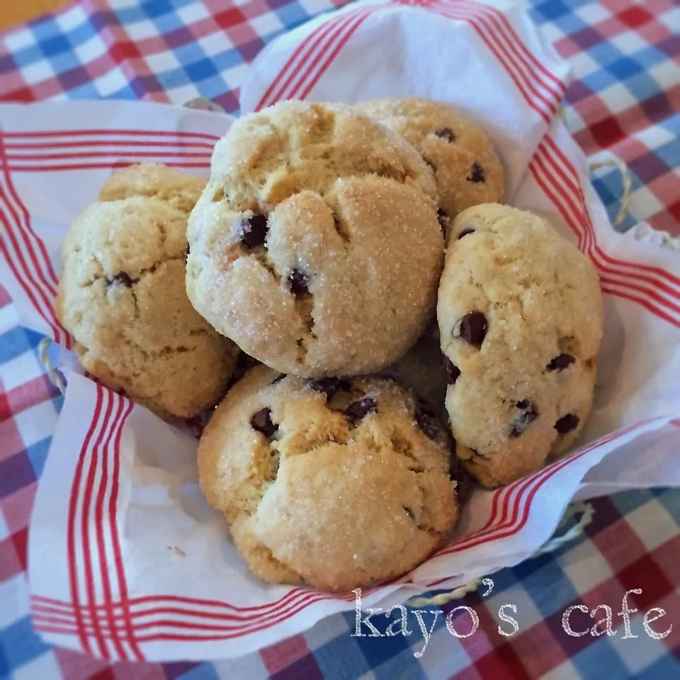 ホットケーキミックスで♪チョコチップメロンパン|kayopyさん