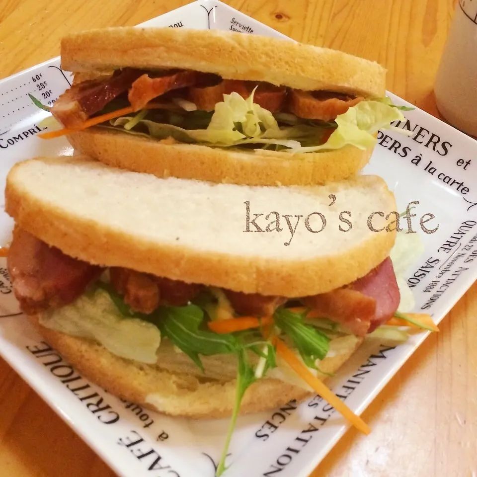 わさび味噌♪合鴨ロースサンドイッチ|kayopyさん