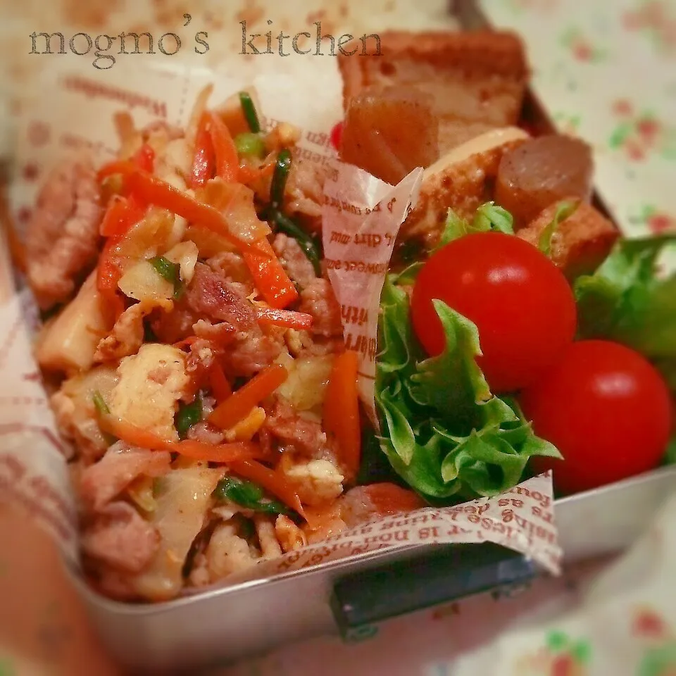 肉野菜炒め♪主人のお弁当|mogmoさん