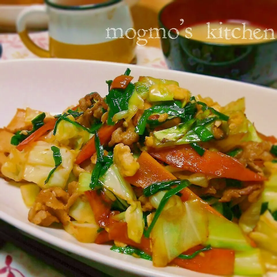 厚揚げと甜麺醤でコクとボリュームをアップ♪我が家の野菜炒め|mogmoさん