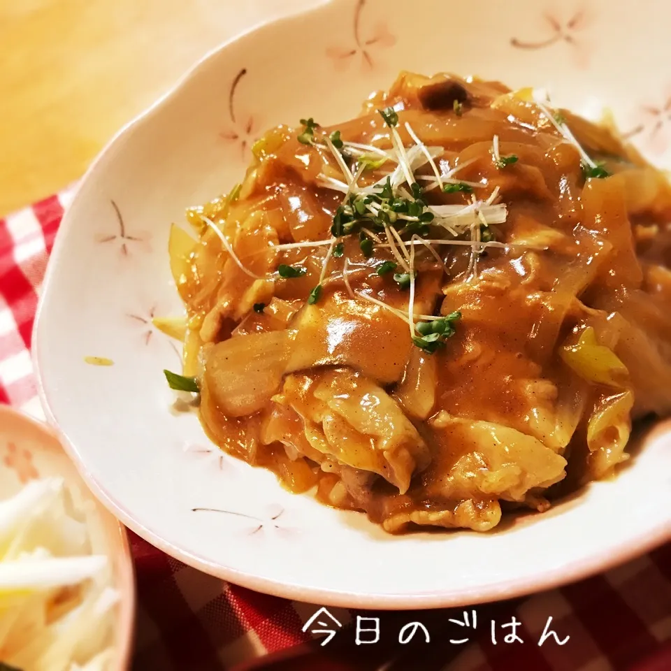 和風カレー丼、長芋の黄身和え⭐️|kaokaoさん