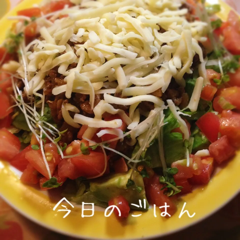 Snapdishの料理写真:たっぷりタコライス✨|kaokaoさん