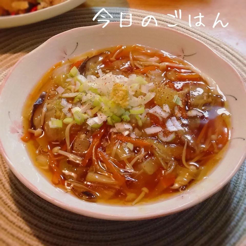 野菜たっぷりあんかけうどん⭐︎|kaokaoさん