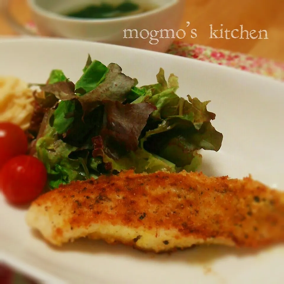 白身魚の香草パン粉焼き♪今日の晩ご飯|mogmoさん