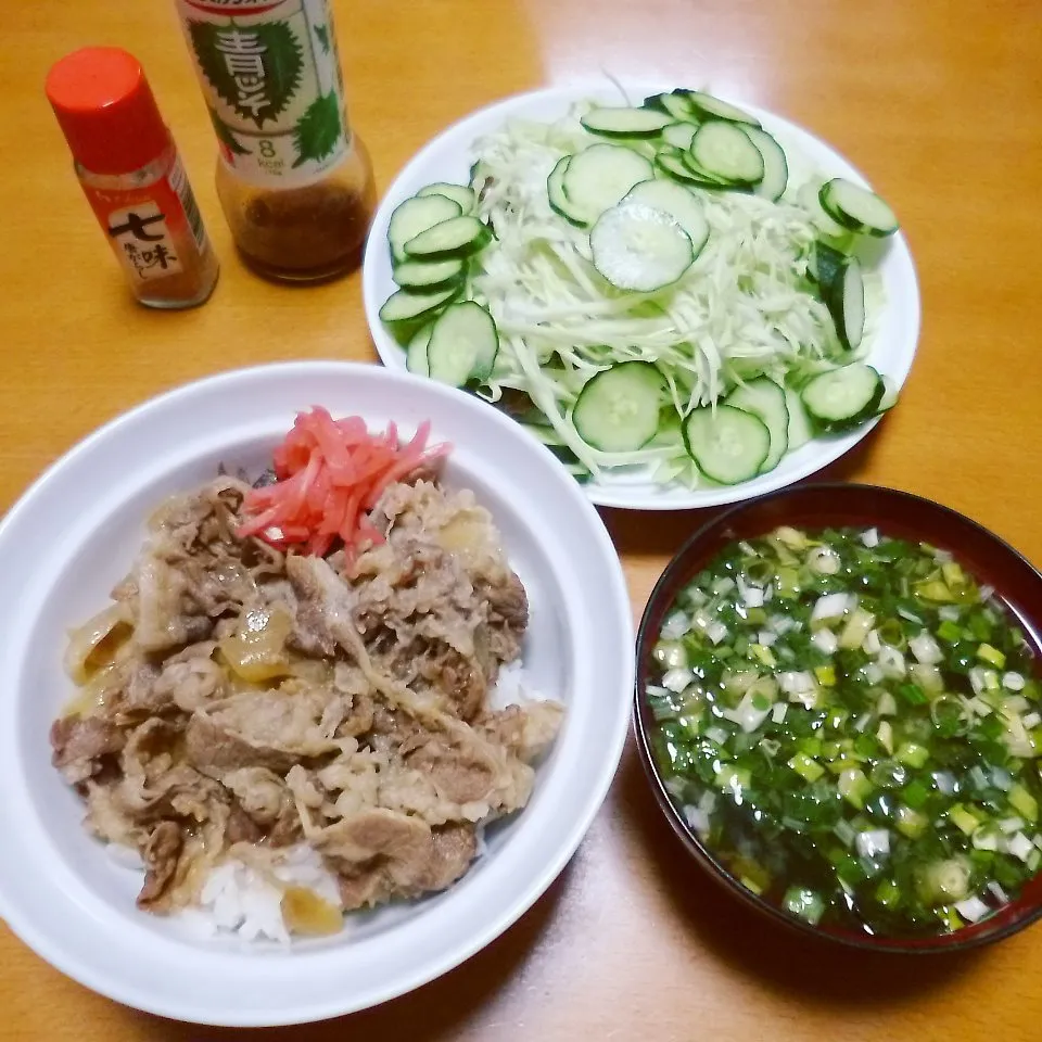 【株主優待レシピ】牛丼＆ねぎ汁♪|パーケイさん