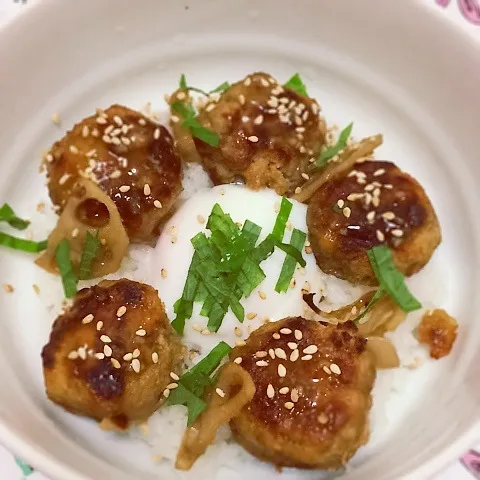 生おから入り、レンコンつくね丼|miiiiiさん