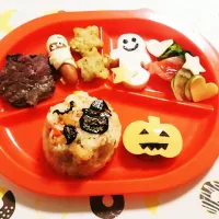 Snapdishの料理写真:ハロウィンプレートご飯♪|mamashisoさん