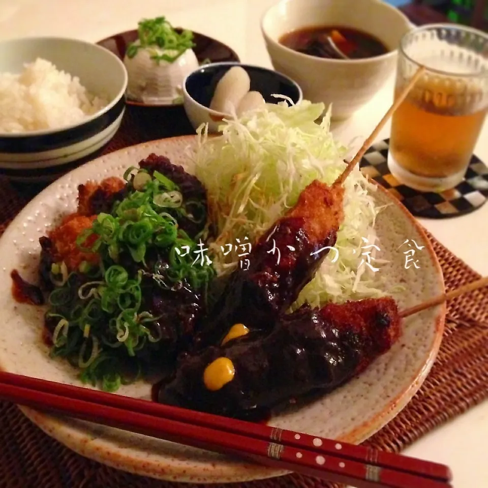 キャベツおかわり自由♪味噌かつ定食(ヒレと串)|mamaroaさん