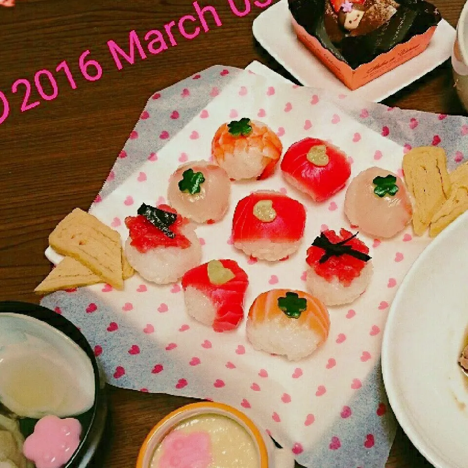 Snapdishの料理写真:ひな祭り♡|kumiさん