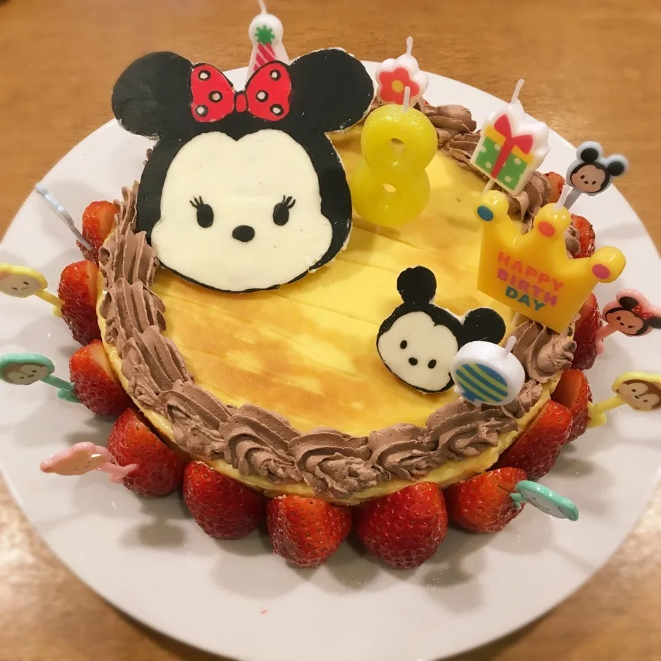 ツムツム💕さつまいも入りチーズデコケーキ🎂|mama+mさん