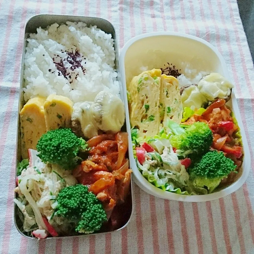 Snapdishの料理写真:鶏ももトマト煮弁当🍱|ひなちゃんさん