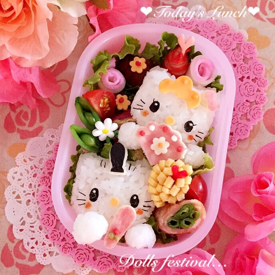 キティ＆ダニエルのラブラブひな祭り弁当♡|usacoさん