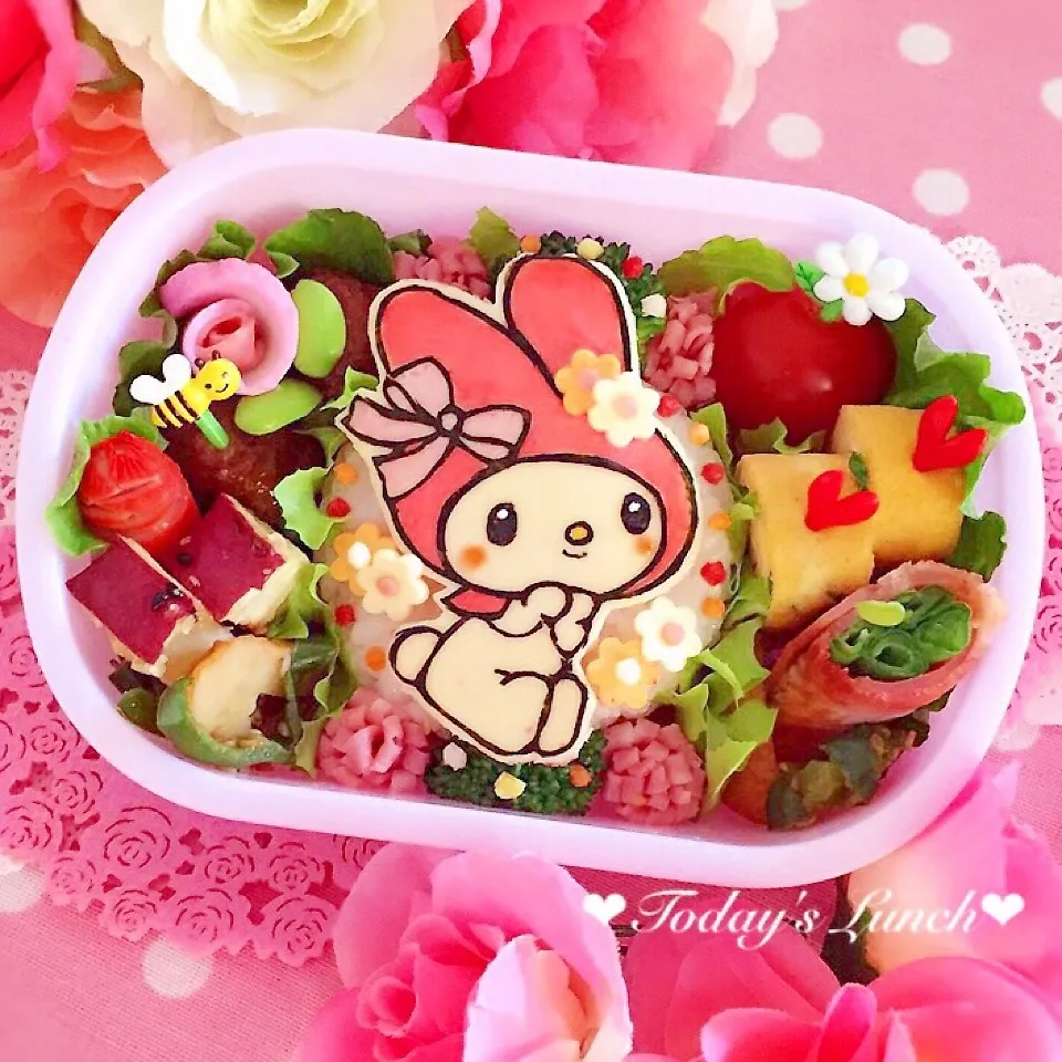 春はすぐそこ♡お花畑のマイメロちゃん弁当♡|usacoさん