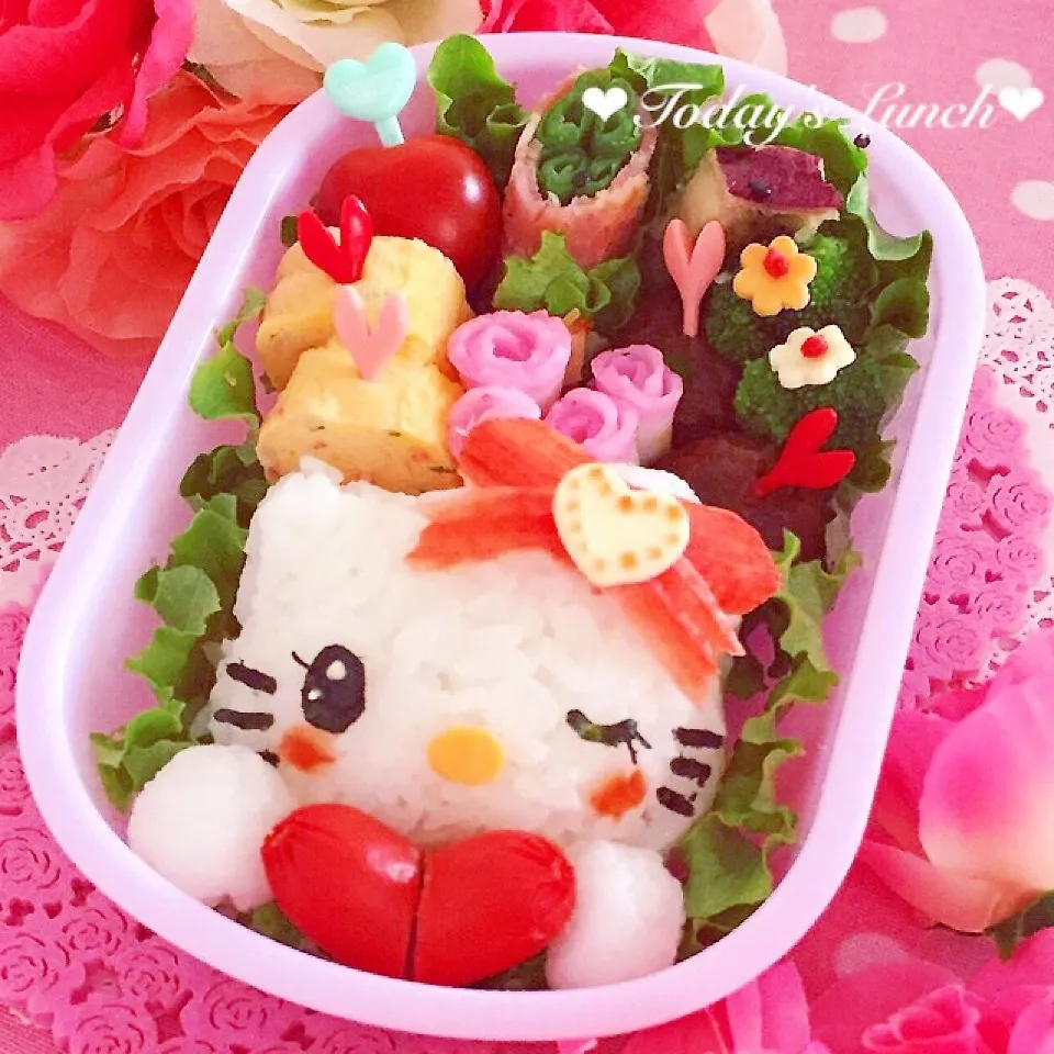 わたしのき♡も♡ち！キティちゃんのバレンタイン弁当♡|usacoさん