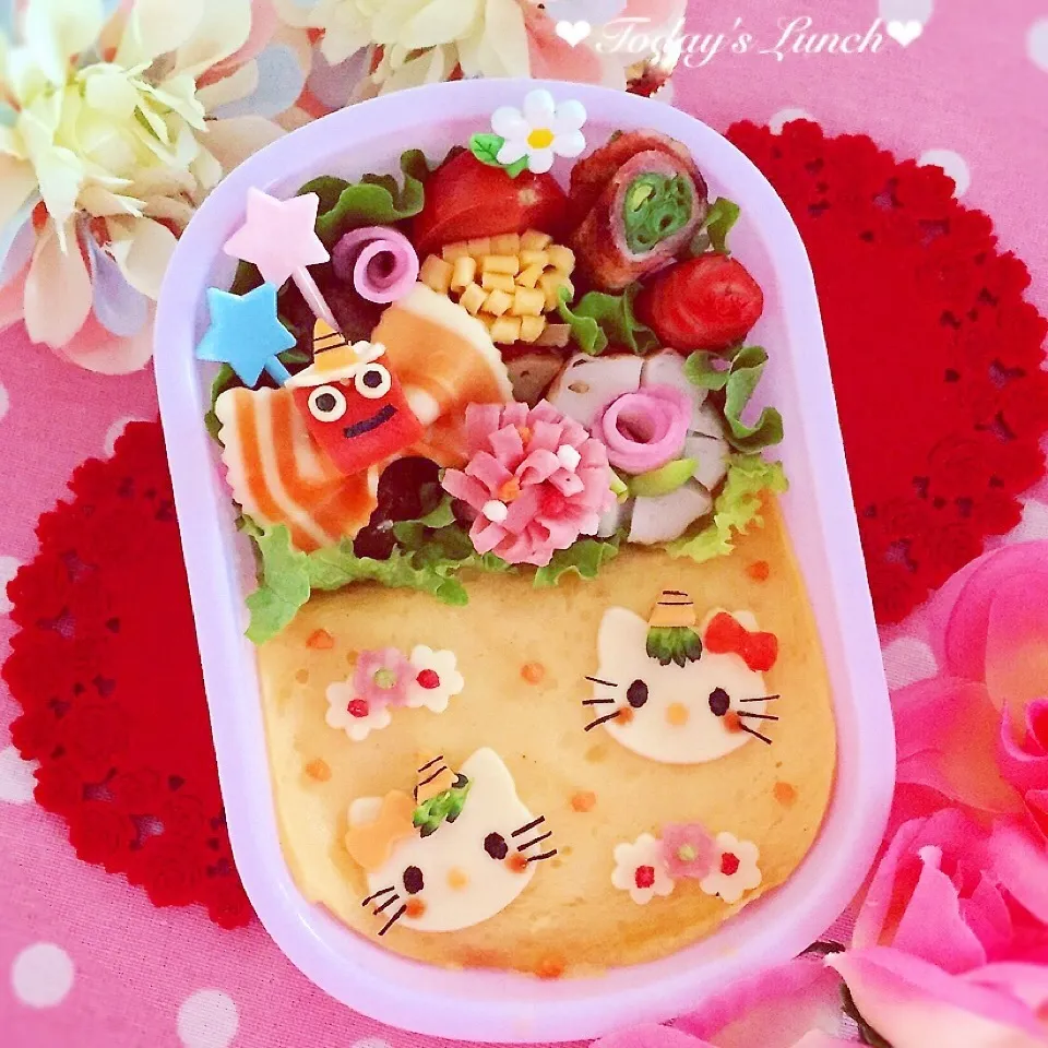 ミニミニキティ鬼の節分弁当♡|usacoさん