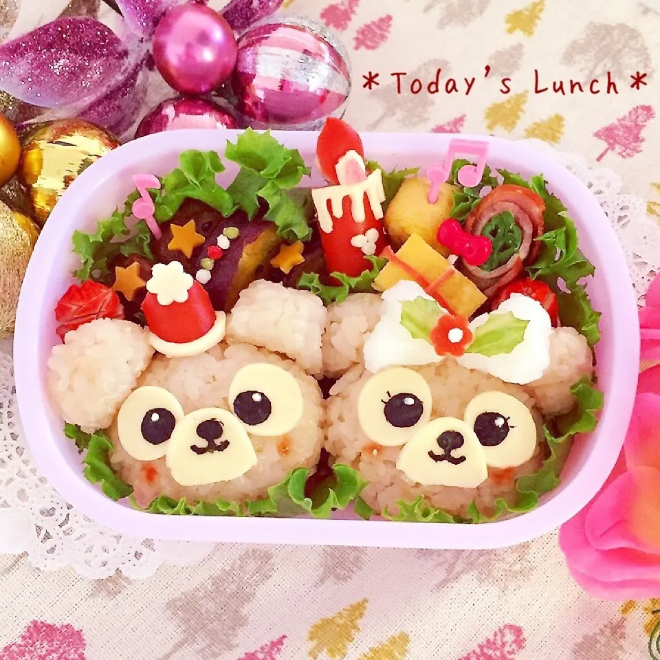 ダッフィー＆シェリーメイのラブラブクリスマス弁当♡|usacoさん