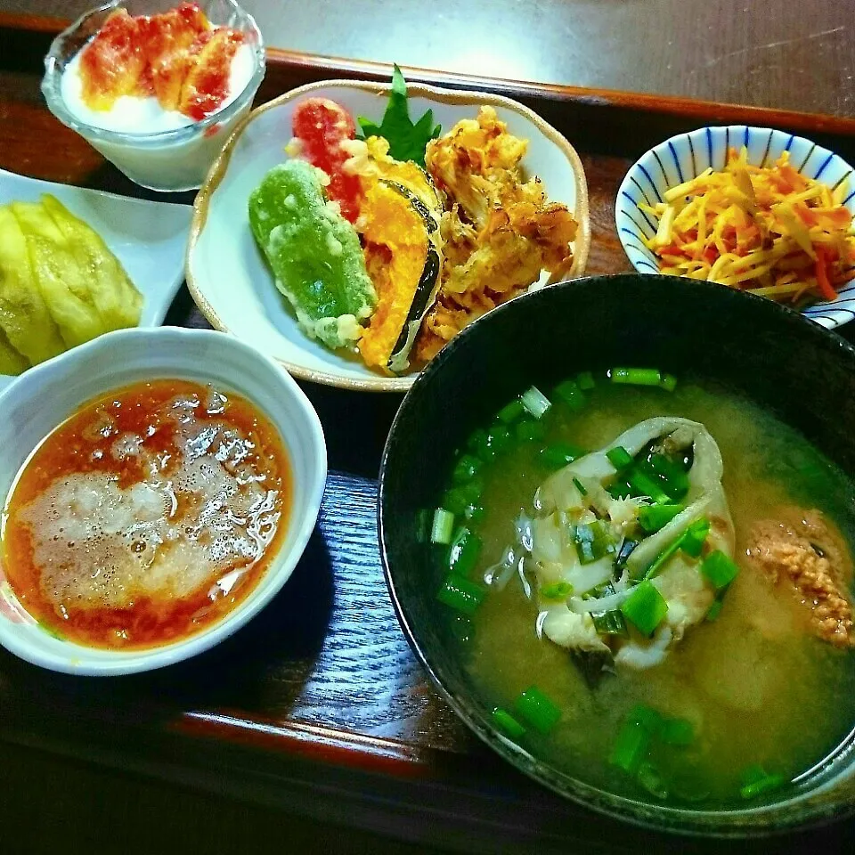 鱈汁と天ぷら定食|ひなちゃんさん