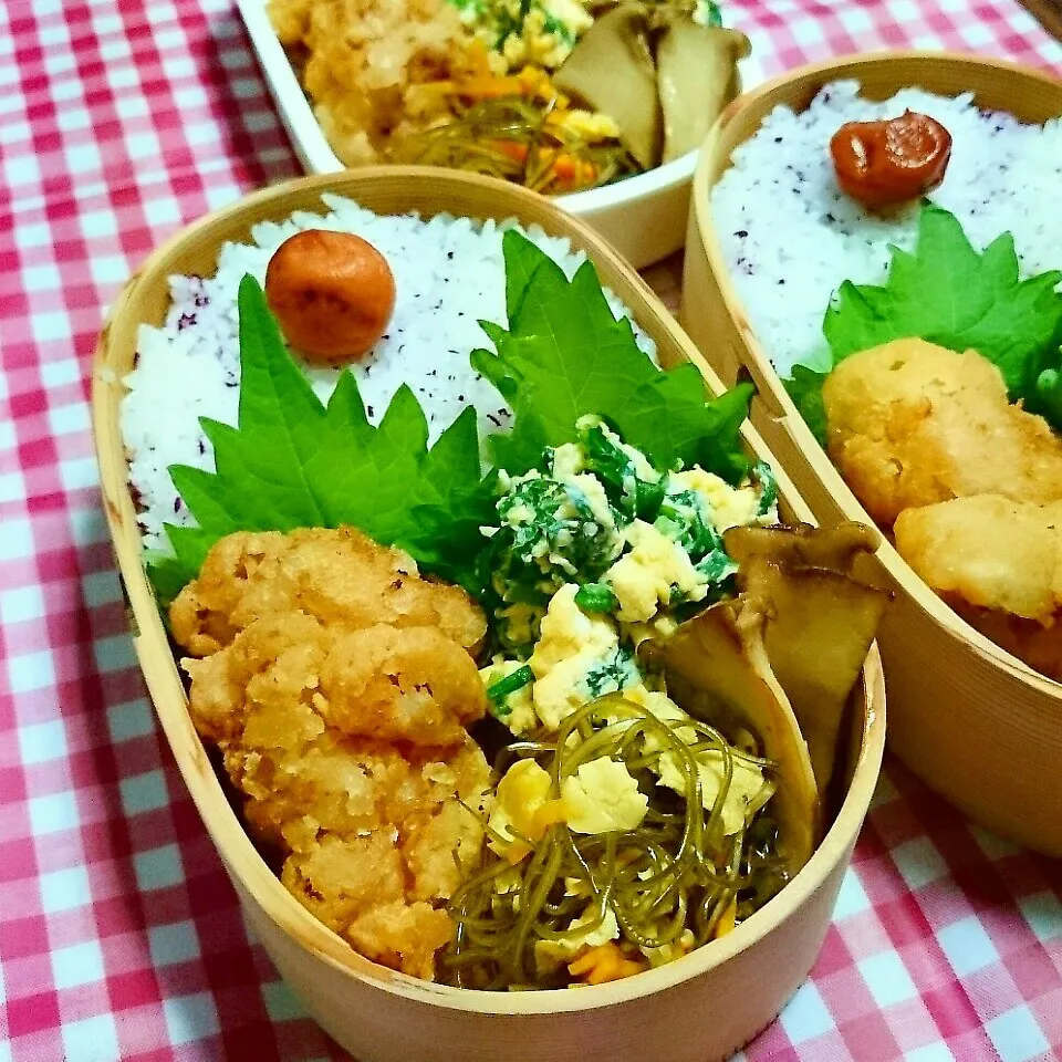 Snapdishの料理写真:鶏もも竜田揚げ弁当🍱|ひなちゃんさん