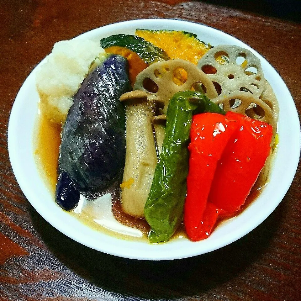 Snapdishの料理写真:野菜の揚げ浸し|ひなちゃんさん