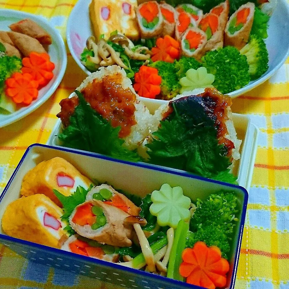 ネギ味噌焼おにぎり弁当|ひなちゃんさん