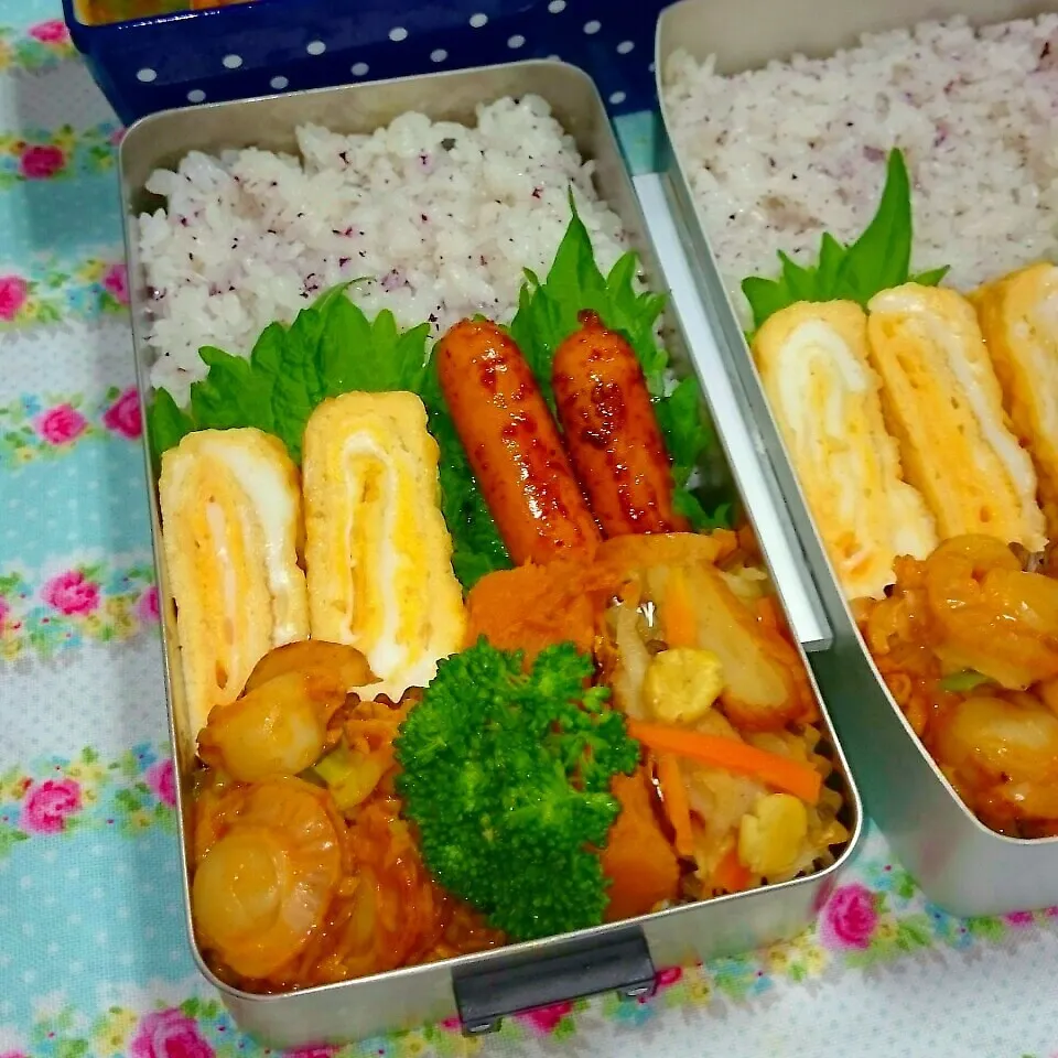 ベビーホタテのチリソース弁当|ひなちゃんさん