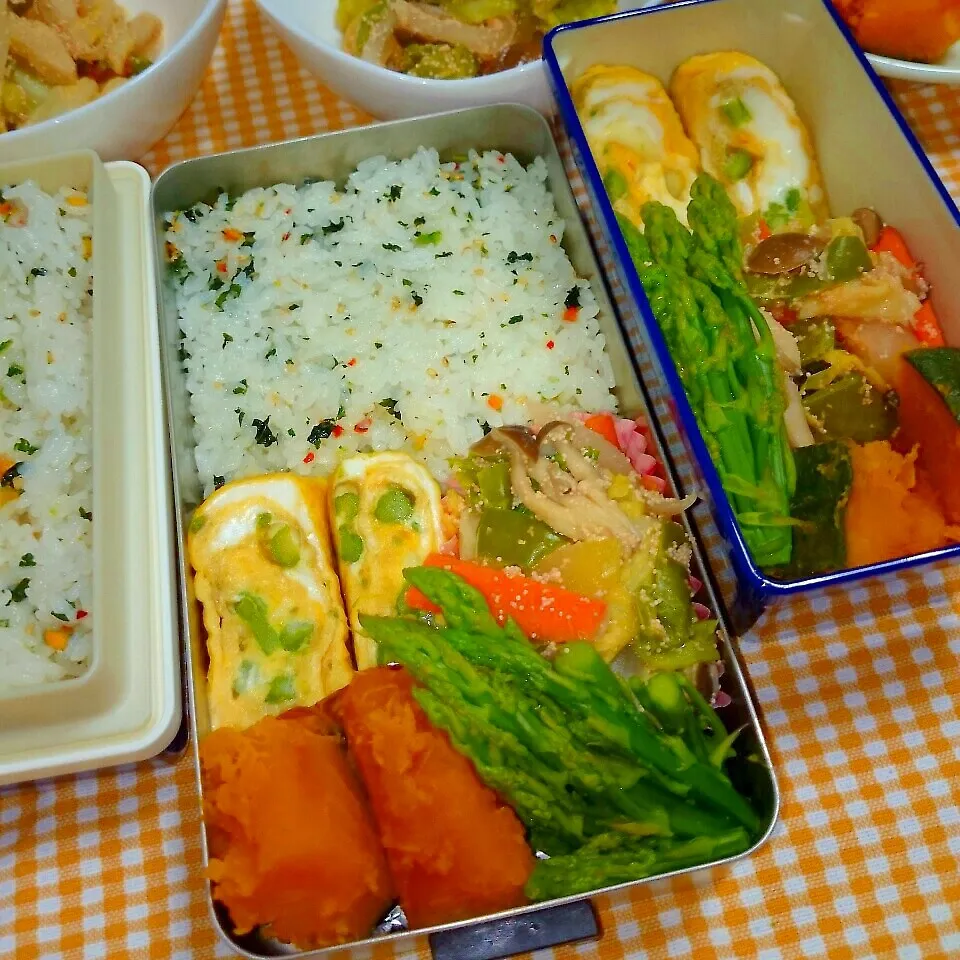 Snapdishの料理写真:たらこ野菜炒め弁当。|ひなちゃんさん