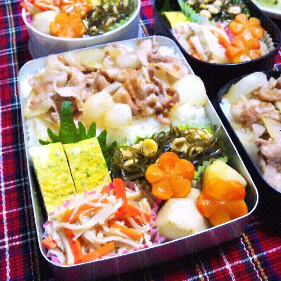 Snapdishの料理写真:豚バラ塩ダレ弁当。|ひなちゃんさん