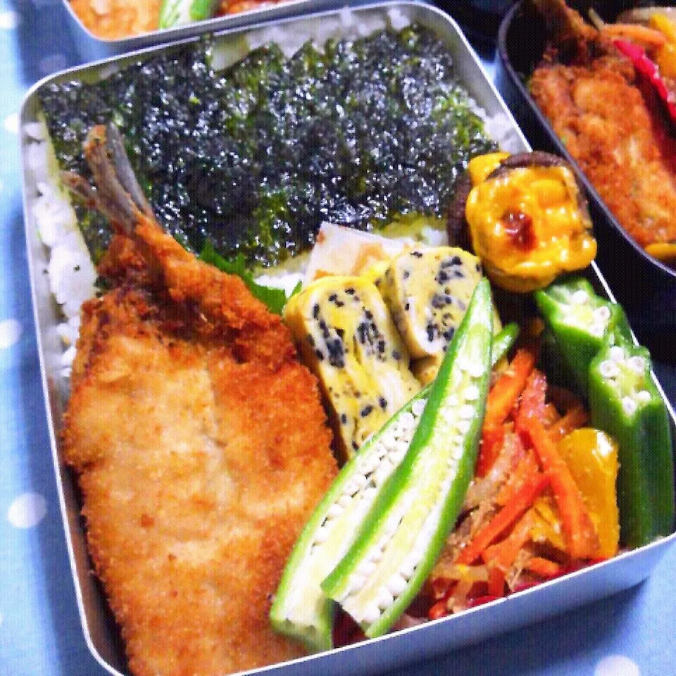 イワシのフライお弁当。|ひなちゃんさん