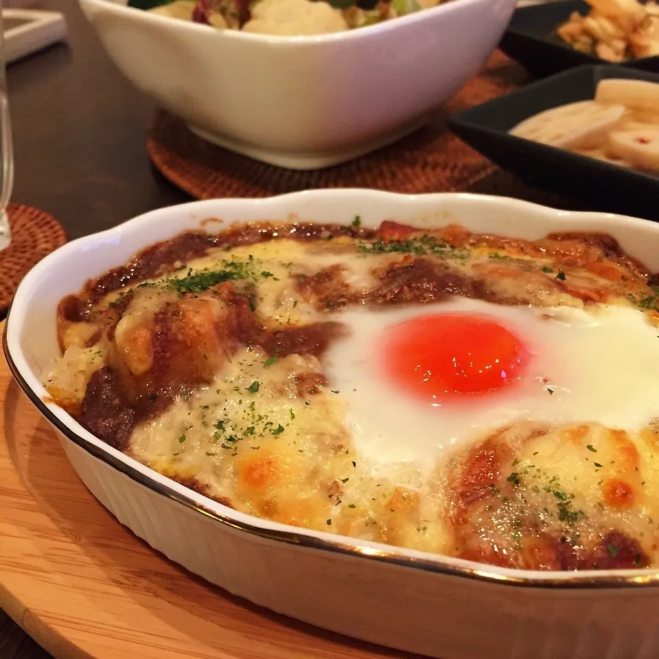 お月見焼きカレー＊|まち＊さん