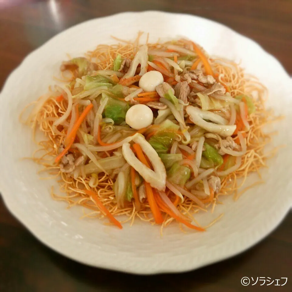 ソラシェフの昼ご飯 皿うどん（市販）|ソラシェフさん