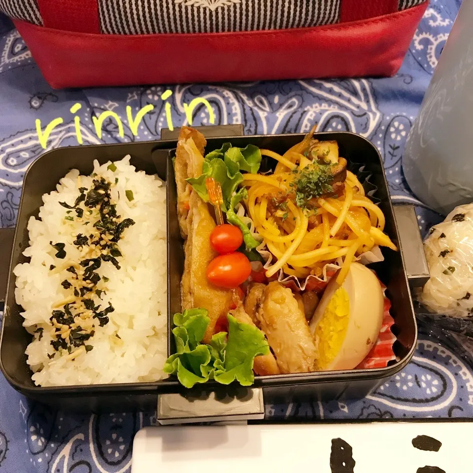 Snapdishの料理写真:2018.9.12 JK弁当～鶏手羽元のすっぱ煮♪|rinrin*mama*さん