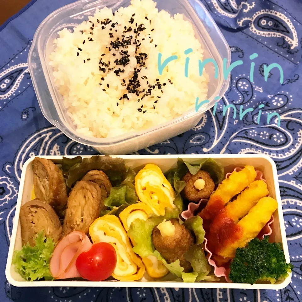 Snapdishの料理写真:11.24 高3男子弁当～えのきの肉巻き♪|rinrin*mama*さん