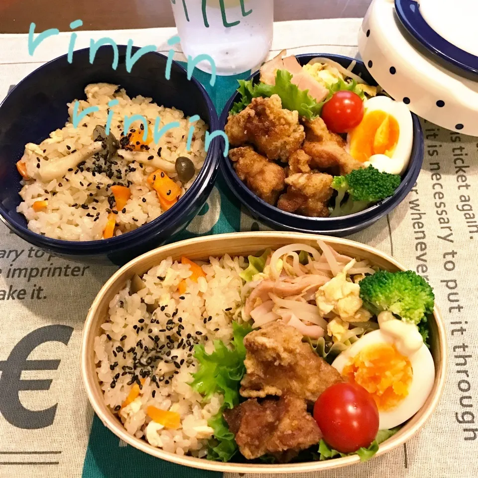 Snapdishの料理写真:11.8 JC夜練習&自分弁当〜スタミナ唐揚げ♪|rinrin*mama*さん