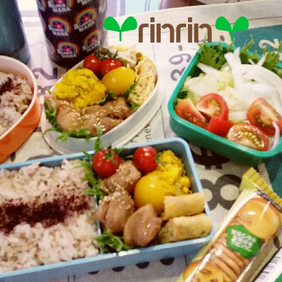 7-29 JC部活弁当&自分弁当～甘辛グリルチキン♪|rinrin*mama*さん