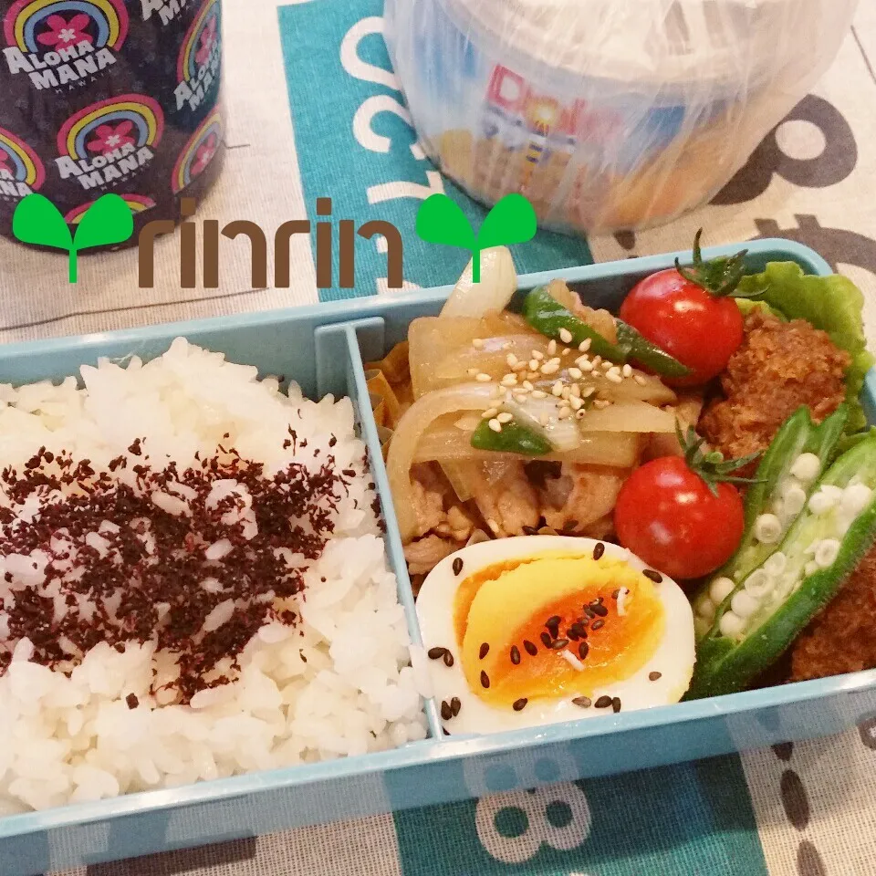 Snapdishの料理写真:7-18 JC大会弁当～🐽しょうが焼き♪|rinrin*mama*さん