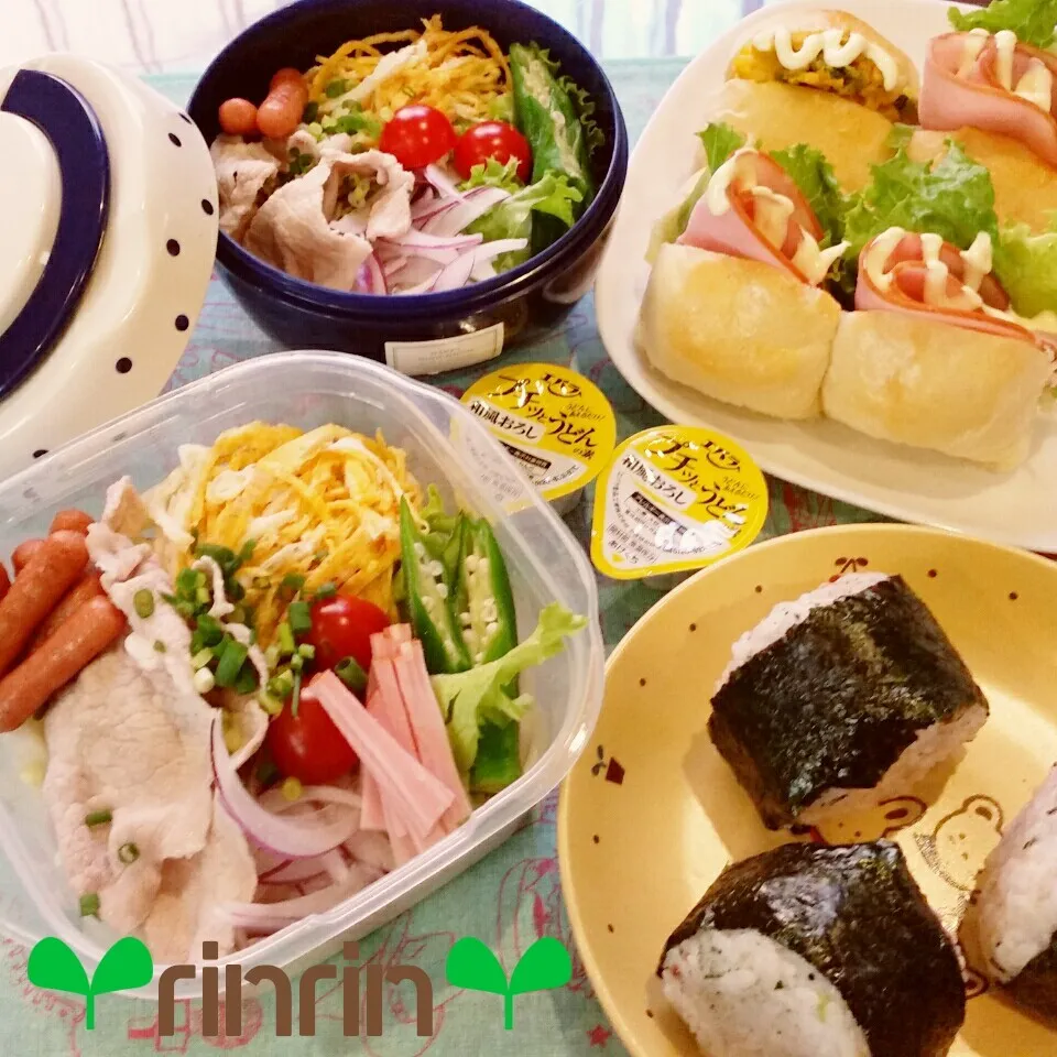 6-27 高3男子弁当&自分弁当～冷やしうどん♪|rinrin*mama*さん