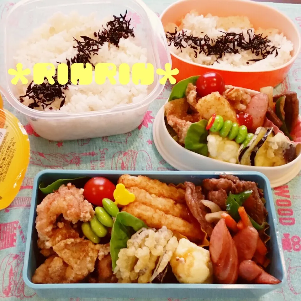 5-2 高3男子遠足弁当&自分弁当～うちの唐揚げ♪|rinrin*mama*さん