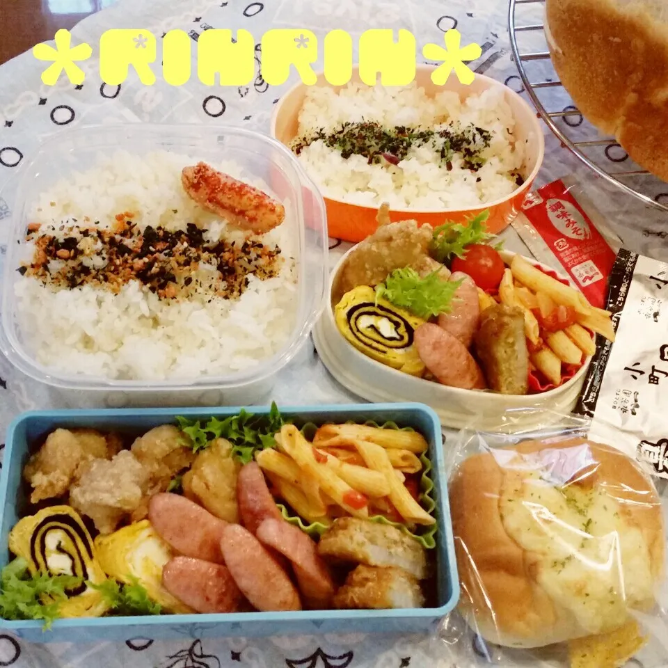 4-21 高3男子弁当&自分弁当～しょうゆ唐揚げ♪|rinrin*mama*さん