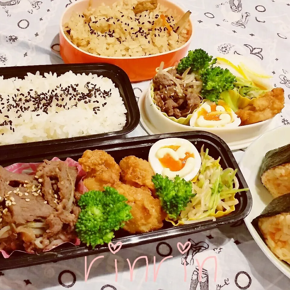 12-3 高２男子弁当&自分弁当～コストコのプルコギ♪|rinrin*mama*さん