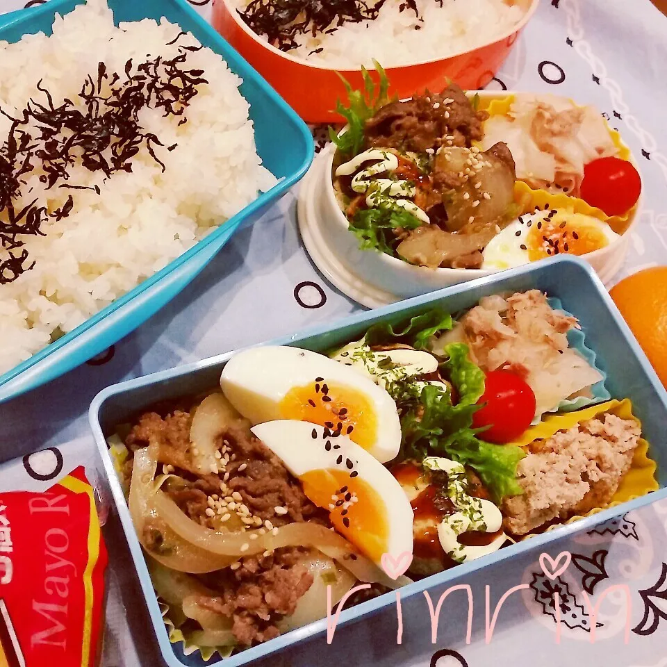 Snapdishの料理写真:11-16 高２男子弁当&自分弁当～コストコのプルコギ♪|rinrin*mama*さん