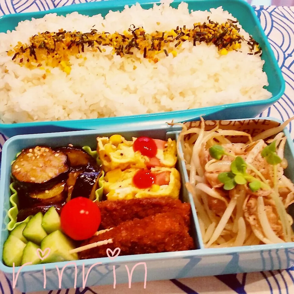 Snapdishの料理写真:9-30 高２男子弁当～茄子の照り焼き♪|rinrin*mama*さん